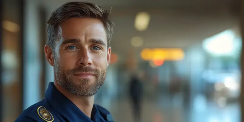 Czy agencja ochrony może jeździć z niebieskim kogutem?