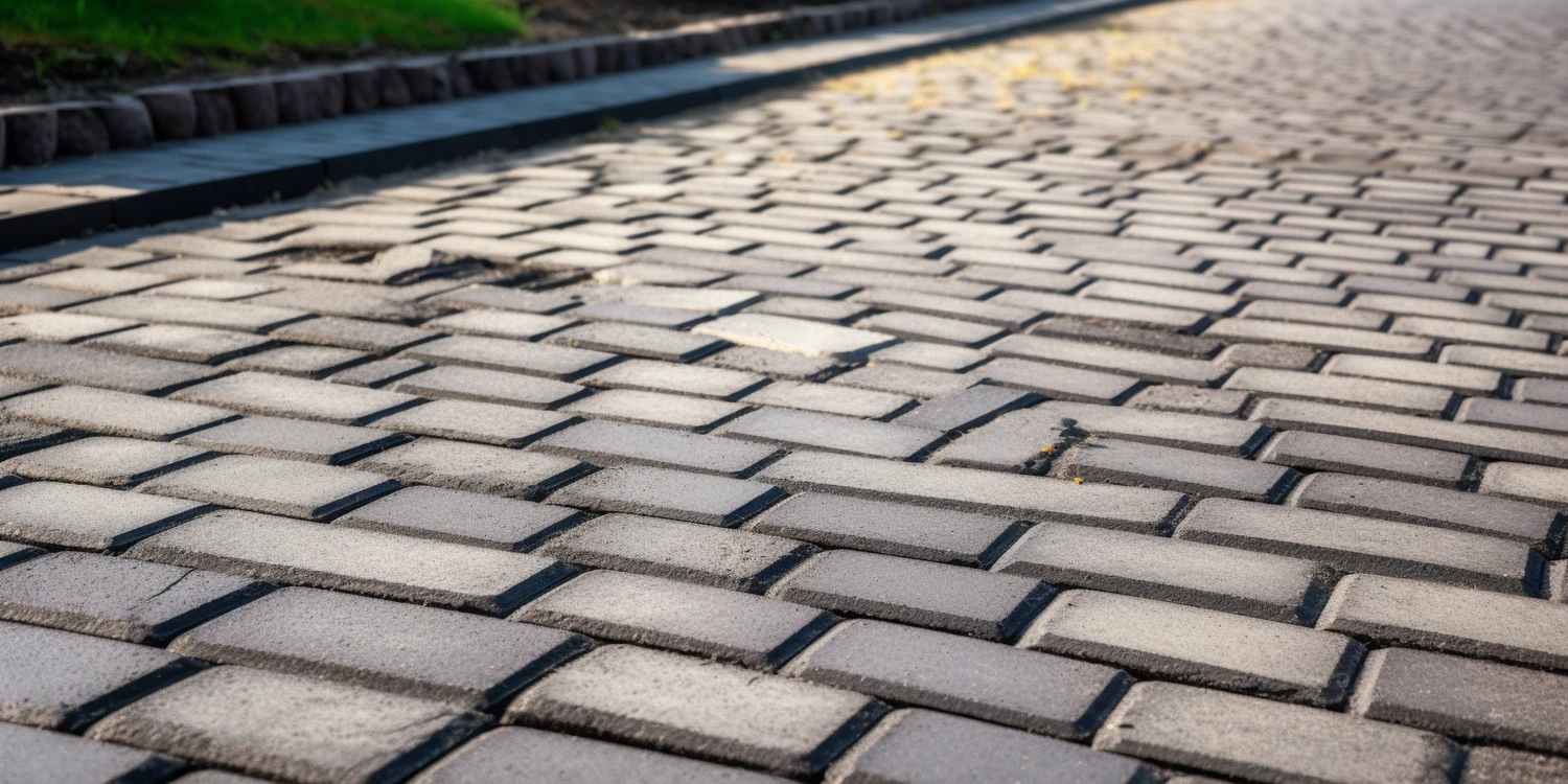 Proces układania powierzchni przy użyciu kostki brukowej