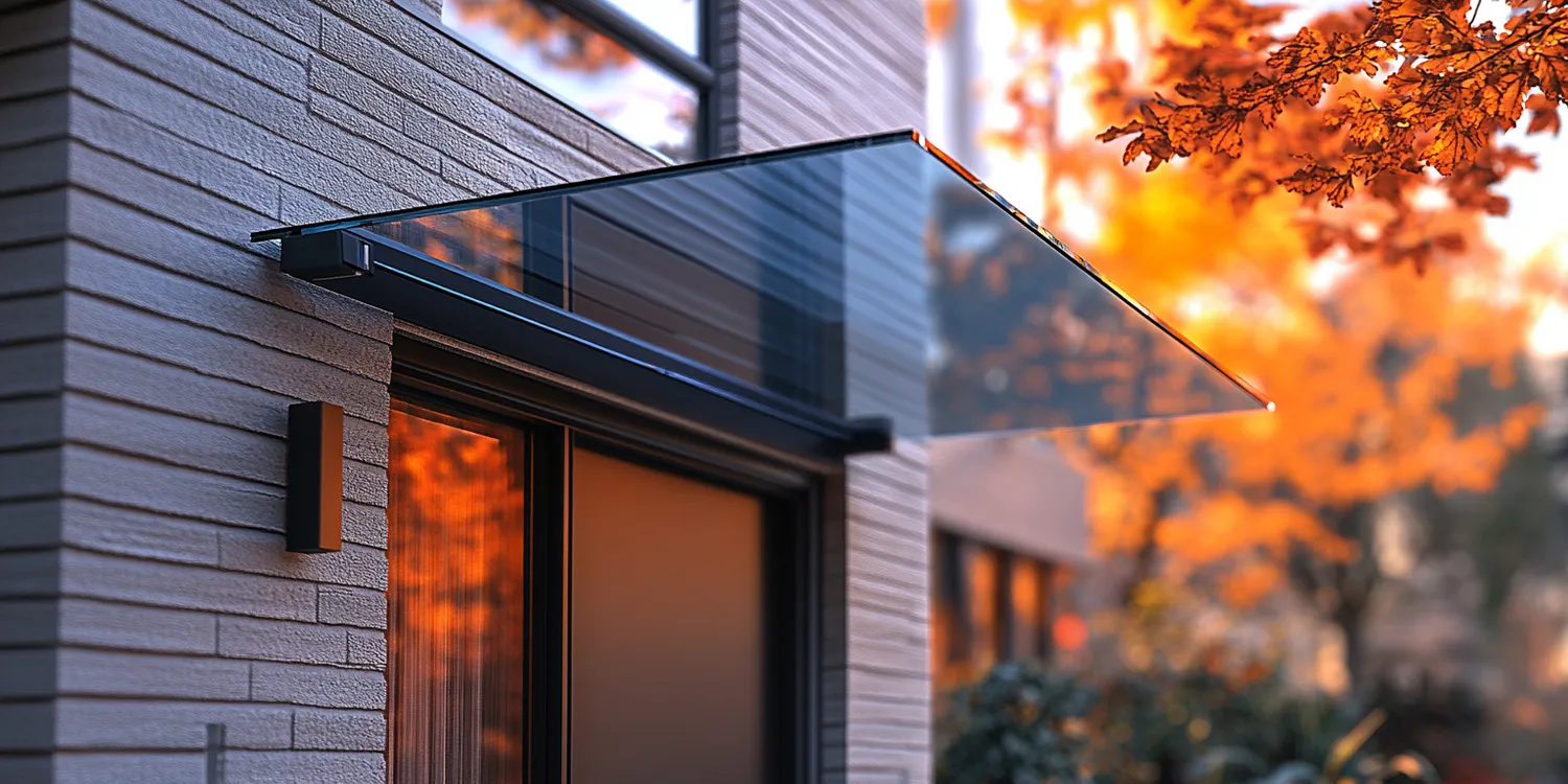 Daszek szklany nad drzwi